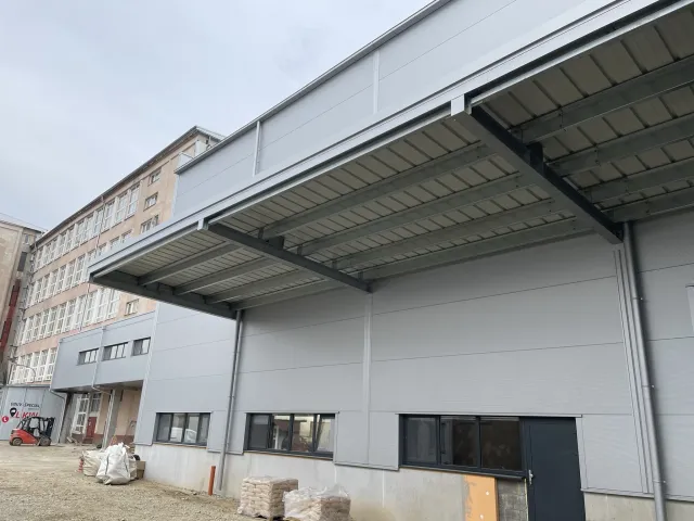 Výrobná a skladová hala + spojovací tunel, BOSP Bardejov II