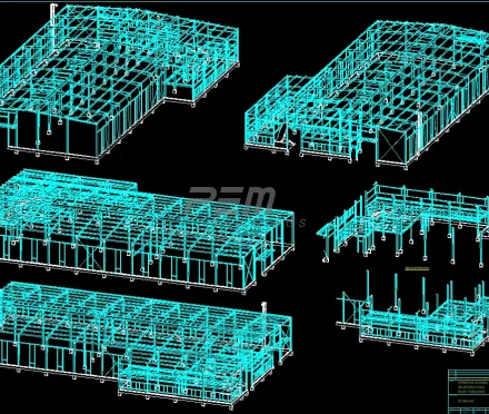 Projekcia montovanej haly v 3D
