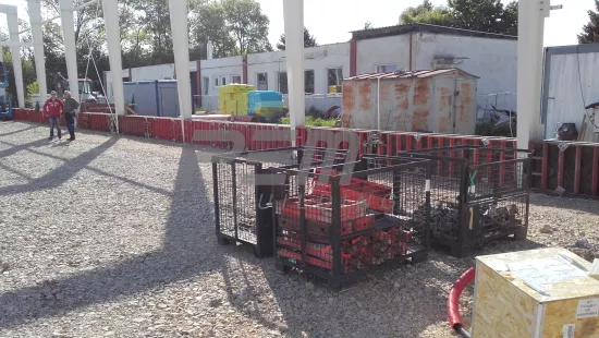 Skladovacia hala HYDRAFLEX SLOVAKIA - Montáž oceľovej konštrukcie