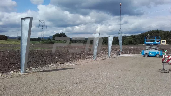 FARMA Lutila, Objekt SO-01 Kravín - Montáže oceľovej konštrukcie kravína