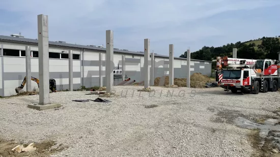 Montáž prefa sloupů