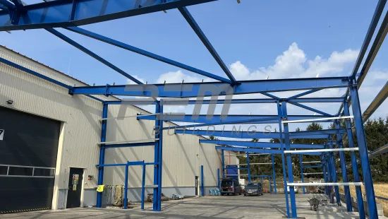 Prístavba skladovacej haly pre poľnohospodársku techniku